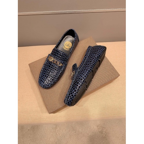 Replica Versace Leather Shoes For Men #922921 $82.00 USD for Wholesale