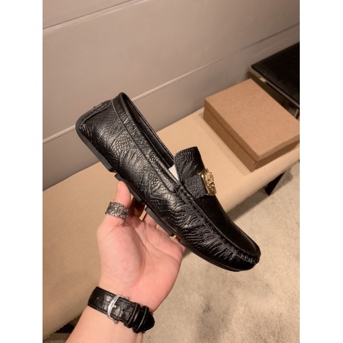 Replica Versace Leather Shoes For Men #922930 $82.00 USD for Wholesale