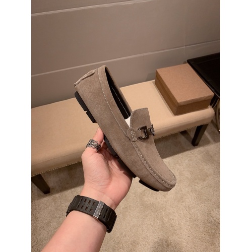 Replica Ferragamo Leather Shoes For Men #922934 $82.00 USD for Wholesale