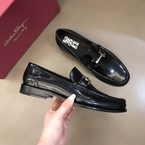 Replica Salvatore Ferragamo Leather Shoes For Men #922953 $162.00 USD for Wholesale