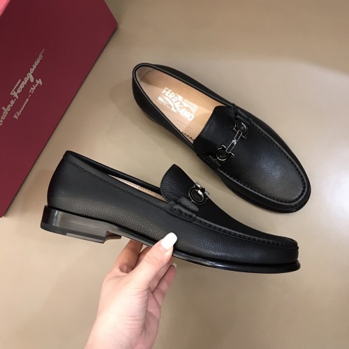 Replica Salvatore Ferragamo Leather Shoes For Men #922955 $162.00 USD for Wholesale