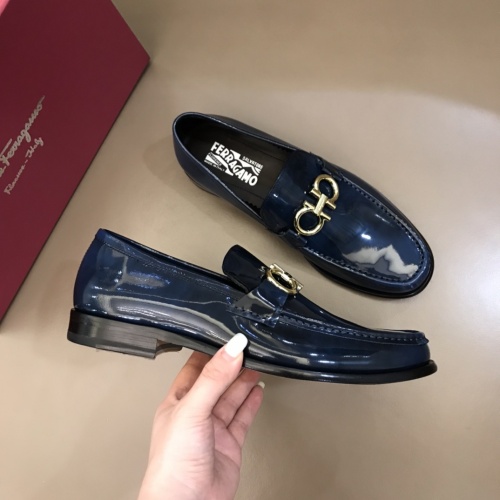 Replica Salvatore Ferragamo Leather Shoes For Men #922960 $162.00 USD for Wholesale