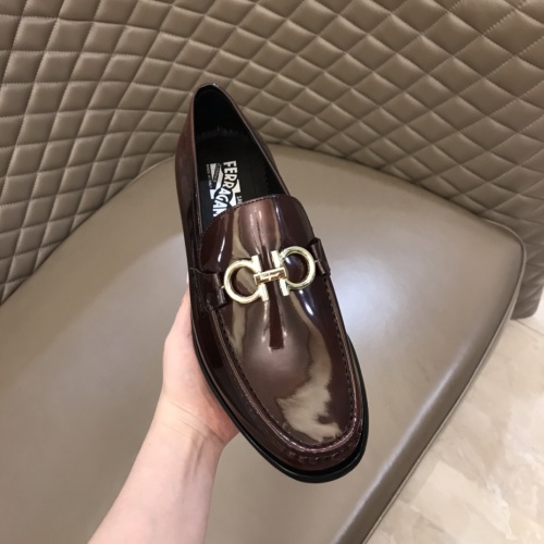 Replica Salvatore Ferragamo Leather Shoes For Men #922962 $162.00 USD for Wholesale