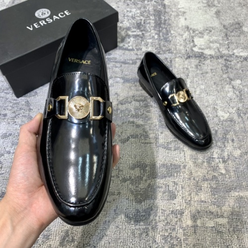 Replica Versace Leather Shoes For Men #922967 $92.00 USD for Wholesale