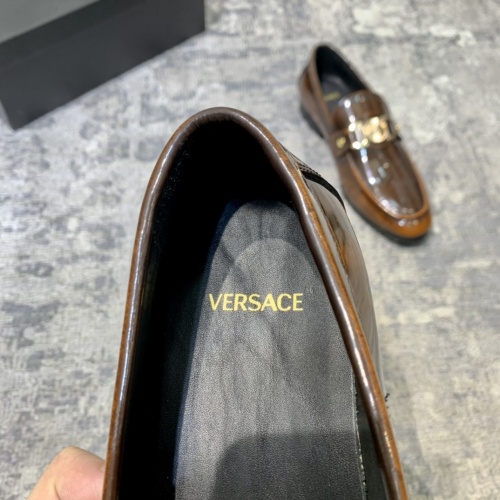 Replica Versace Leather Shoes For Men #922968 $92.00 USD for Wholesale