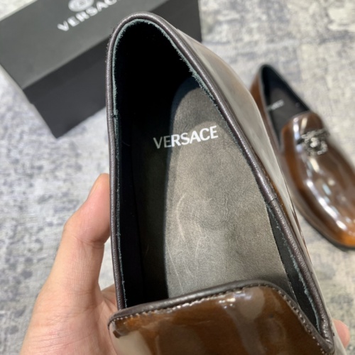 Replica Versace Leather Shoes For Men #922970 $92.00 USD for Wholesale