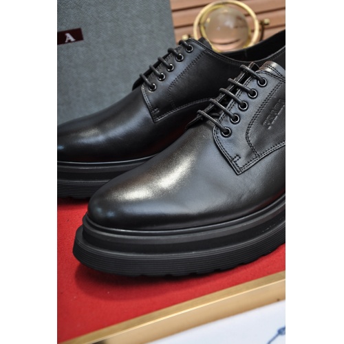 Replica Prada Leather Shoes For Men #922993 $115.00 USD for Wholesale