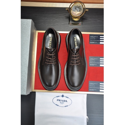 Replica Prada Leather Shoes For Men #922994 $115.00 USD for Wholesale