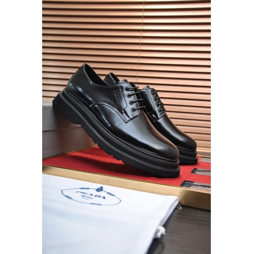 Replica Prada Leather Shoes For Men #922995 $115.00 USD for Wholesale