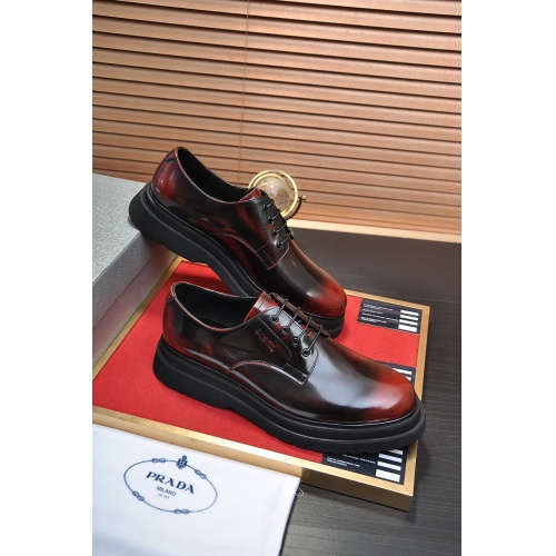 Prada Leather Shoes For Men #922996 $115.00 USD, Wholesale Replica Prada Leather Shoes