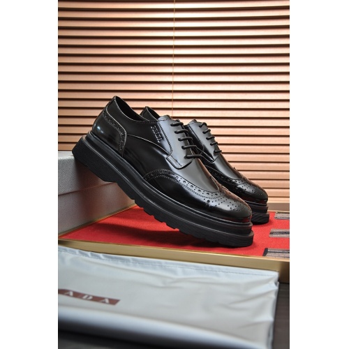 Replica Prada Leather Shoes For Men #922997 $115.00 USD for Wholesale