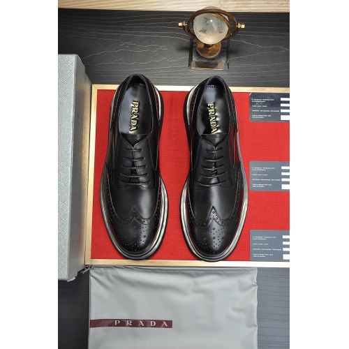 Replica Prada Leather Shoes For Men #922998 $115.00 USD for Wholesale
