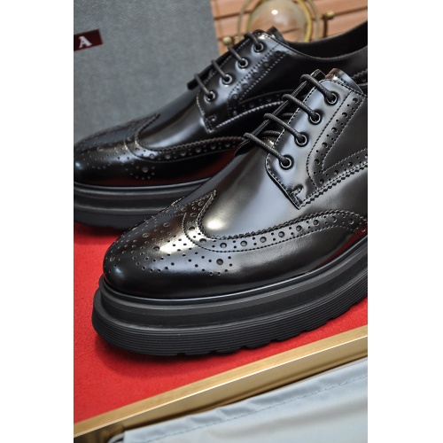 Replica Prada Leather Shoes For Men #922999 $115.00 USD for Wholesale