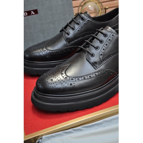 Replica Prada Leather Shoes For Men #923000 $115.00 USD for Wholesale