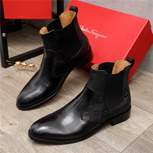 Salvatore Ferragamo Boots For Men #923511 $98.00 USD, Wholesale Replica Salvatore Ferragamo Boots