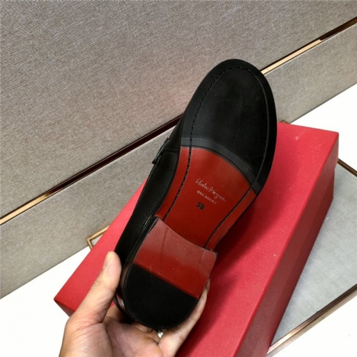 Replica Salvatore Ferragamo Leather Shoes For Men #923534 $88.00 USD for Wholesale