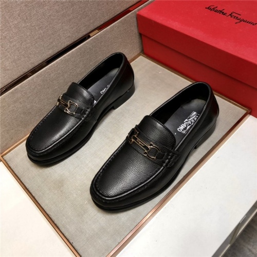 Salvatore Ferragamo Leather Shoes For Men #923535 $88.00 USD, Wholesale Replica Salvatore Ferragamo Leather Shoes