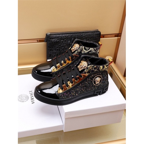 Replica Versace High Tops Shoes For Men #923544 $82.00 USD for Wholesale