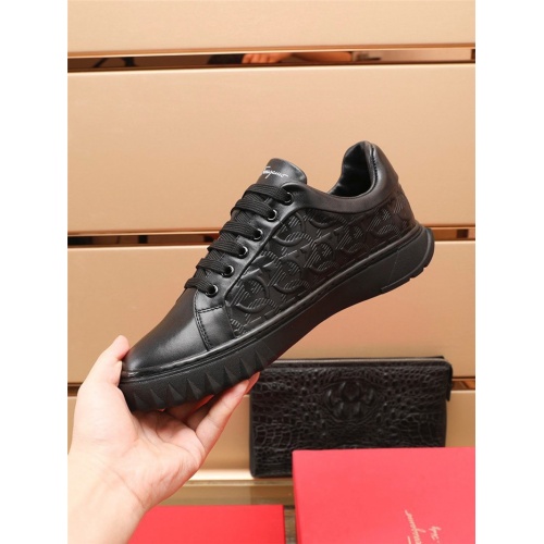Replica Salvatore Ferragamo Leather Shoes For Men #923583 $82.00 USD for Wholesale