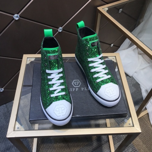 Replica Philipp Plein PP High Tops Shoes For Men #923763 $102.00 USD for Wholesale