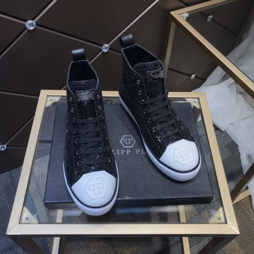 Replica Philipp Plein PP High Tops Shoes For Men #923765 $102.00 USD for Wholesale