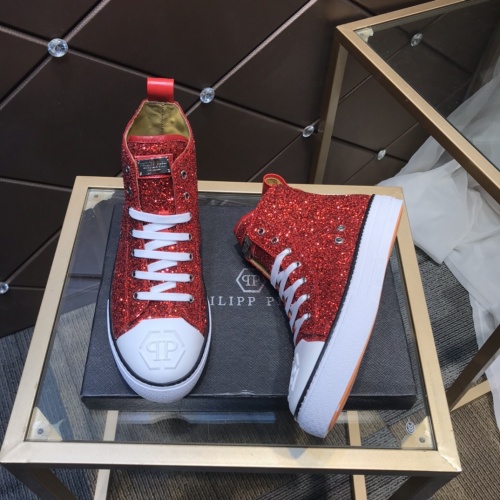 Replica Philipp Plein PP High Tops Shoes For Men #923766 $102.00 USD for Wholesale