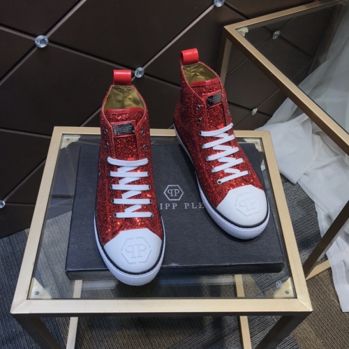 Replica Philipp Plein PP High Tops Shoes For Men #923766 $102.00 USD for Wholesale
