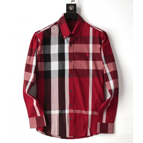 Burberry Shirts Long Sleeved For Men #923949 $34.00 USD, Wholesale Replica Burberry Shirts