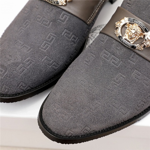 Replica Versace Leather Shoes For Men #924040 $80.00 USD for Wholesale