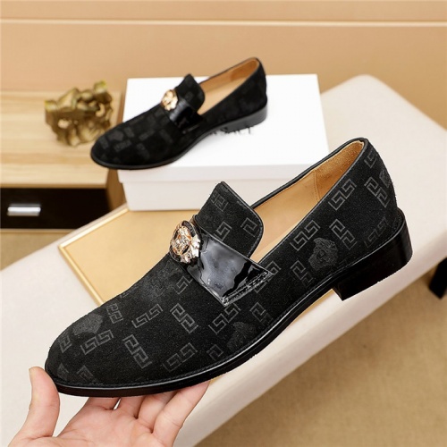 Replica Versace Leather Shoes For Men #924041 $80.00 USD for Wholesale