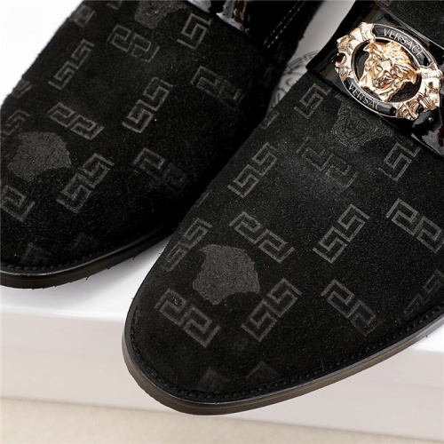 Replica Versace Leather Shoes For Men #924041 $80.00 USD for Wholesale