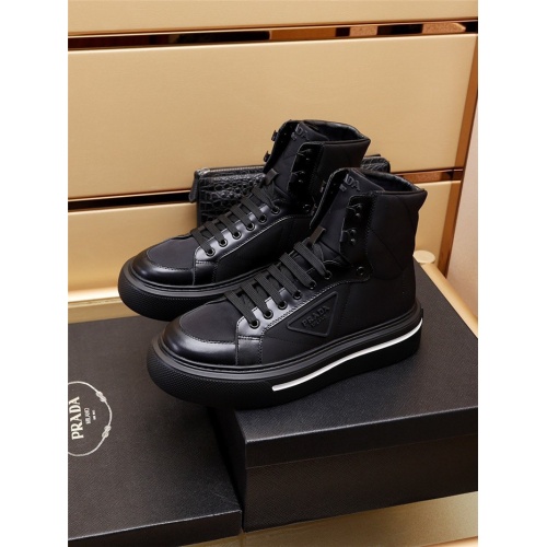 Prada High Tops Shoes For Men #924101 $88.00 USD, Wholesale Replica Prada High Top Shoes