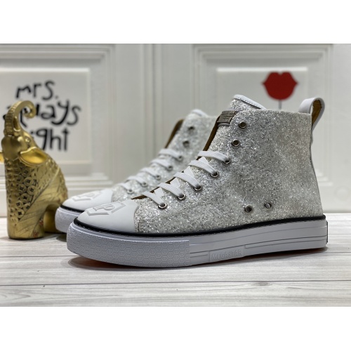 Replica Philipp Plein PP High Tops Shoes For Men #924375 $108.00 USD for Wholesale