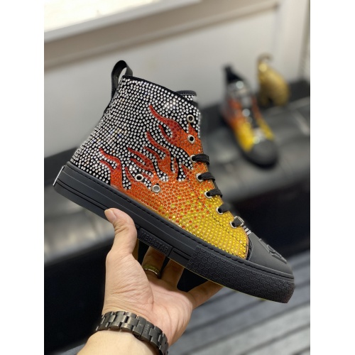 Replica Philipp Plein PP High Tops Shoes For Men #924380 $122.00 USD for Wholesale