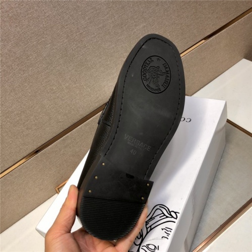 Replica Versace Leather Shoes For Men #924578 $105.00 USD for Wholesale