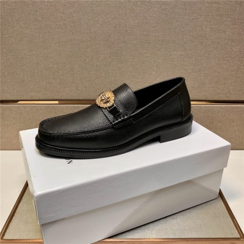 Replica Versace Leather Shoes For Men #924579 $105.00 USD for Wholesale