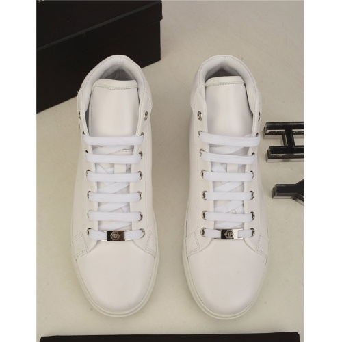 Replica Philipp Plein PP High Tops Shoes For Men #924603 $82.00 USD for Wholesale