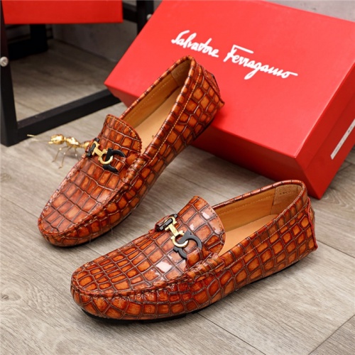 Salvatore Ferragamo Leather Shoes For Men #924614 $64.00 USD, Wholesale Replica Salvatore Ferragamo Leather Shoes
