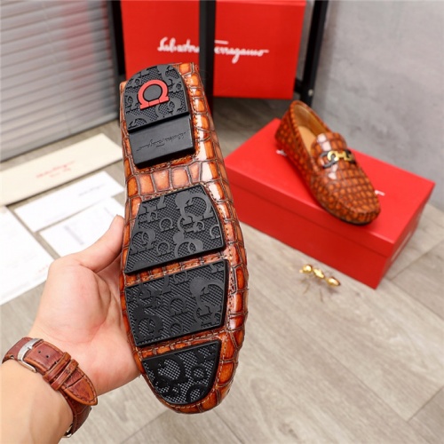 Replica Salvatore Ferragamo Leather Shoes For Men #924614 $64.00 USD for Wholesale