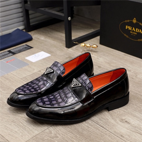 Prada Leather Shoes For Men #924639 $76.00 USD, Wholesale Replica Prada Leather Shoes