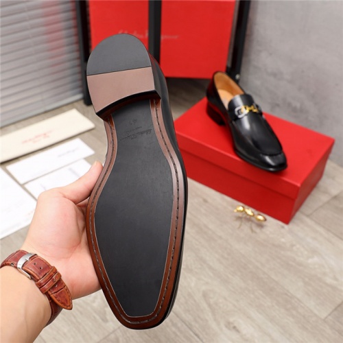 Replica Salvatore Ferragamo Leather Shoes For Men #924643 $82.00 USD for Wholesale