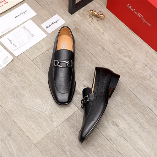 Replica Salvatore Ferragamo Leather Shoes For Men #924646 $82.00 USD for Wholesale