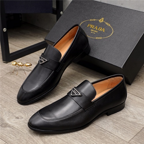 Prada Leather Shoes For Men #924662 $82.00 USD, Wholesale Replica Prada Leather Shoes