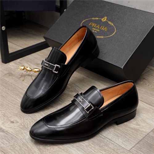 Prada Leather Shoes For Men #924663 $82.00 USD, Wholesale Replica Prada Leather Shoes