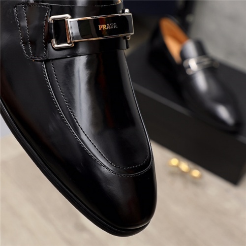 Replica Prada Leather Shoes For Men #924663 $82.00 USD for Wholesale