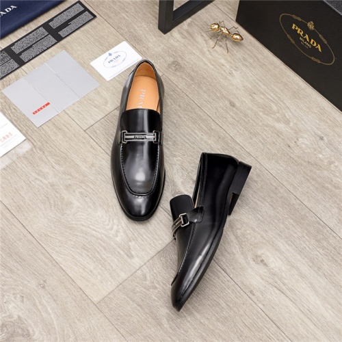 Replica Prada Leather Shoes For Men #924664 $82.00 USD for Wholesale