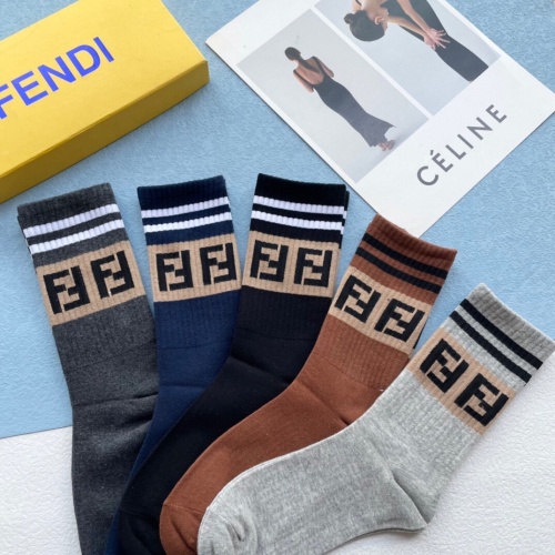 Replica Fendi Socks #924844 $29.00 USD for Wholesale