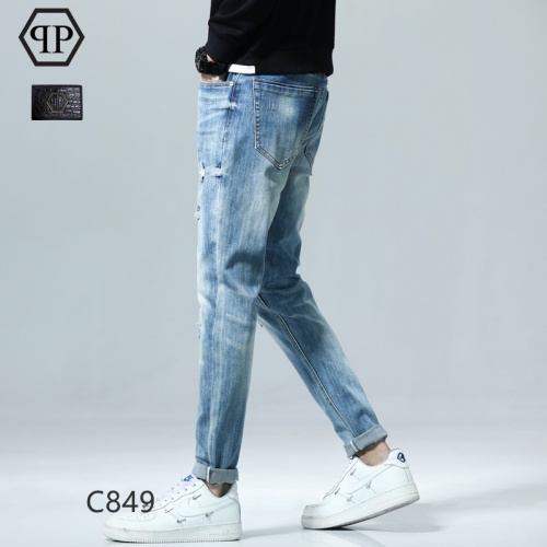 Replica Philipp Plein PP Jeans For Men #924891 $48.00 USD for Wholesale