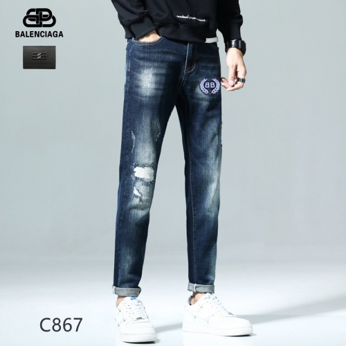 Replica Balenciaga Jeans For Men #924907 $48.00 USD for Wholesale