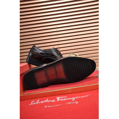 Replica Salvatore Ferragamo Leather Shoes For Men #925094 $85.00 USD for Wholesale